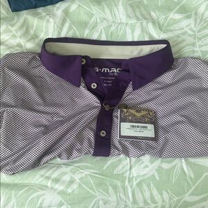 G MAC -Graeme McDowell Purple Patterned Polo